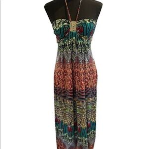 Strapless Maxi Dress‎ Multicolor Women
